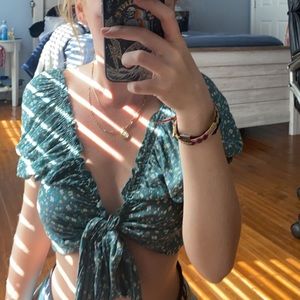 nwot tie crop top